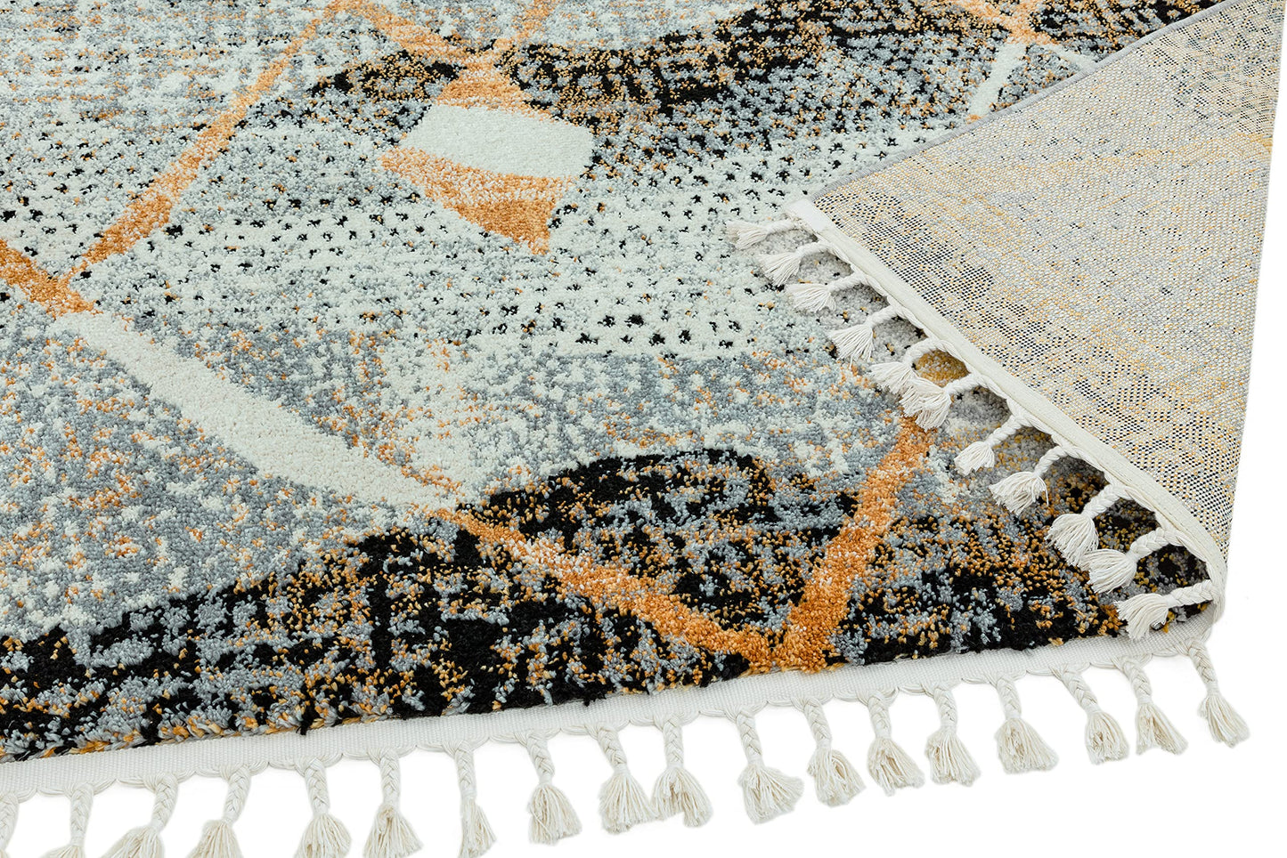 Cyrus CY04 Rug Nomadic Moroccan Berber Kilim Style with Fringes