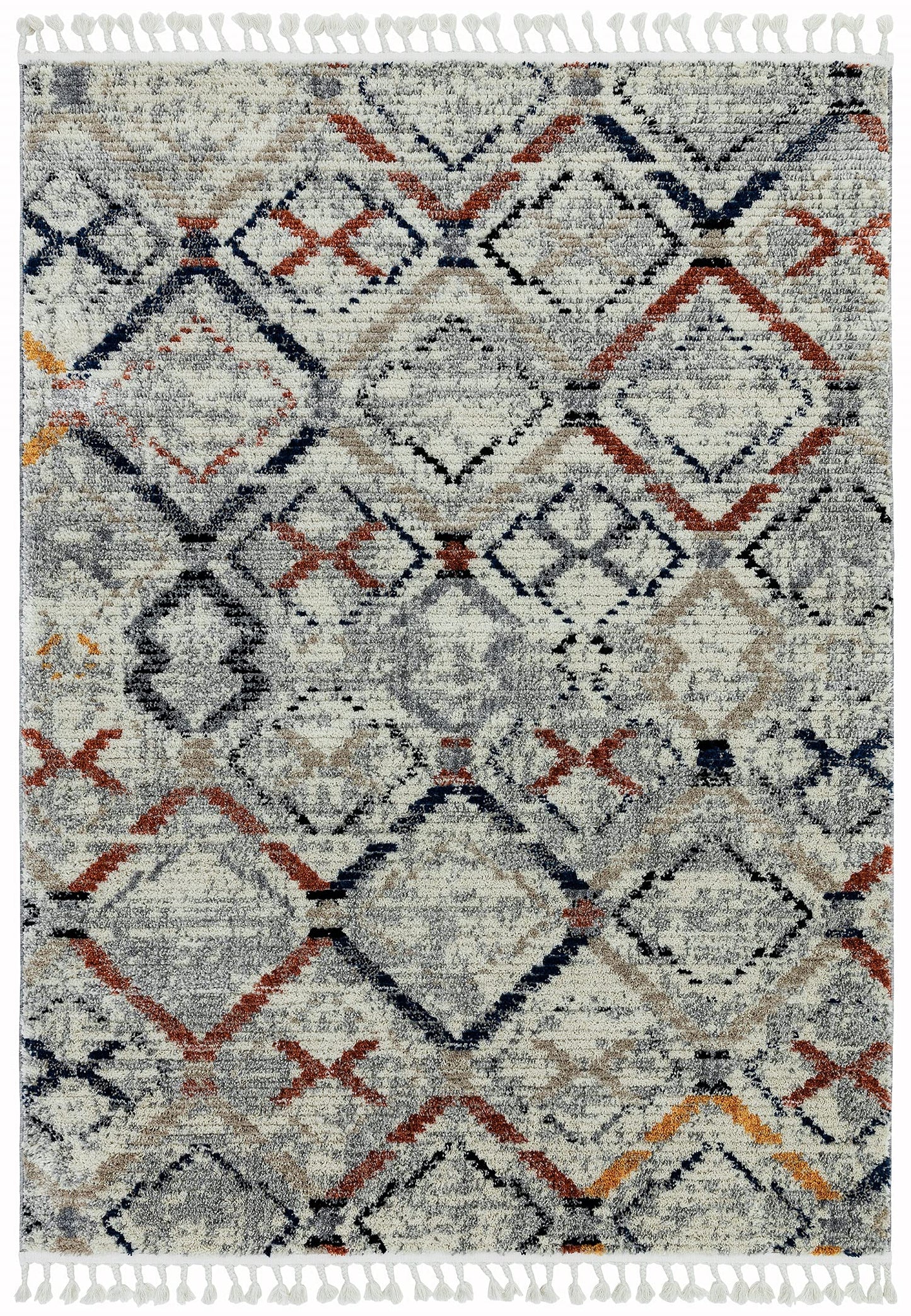 Cyrus CY10 Nomadic Moroccan Berber Style Fringed Rug in 80x150cm (2'6"x5'0")