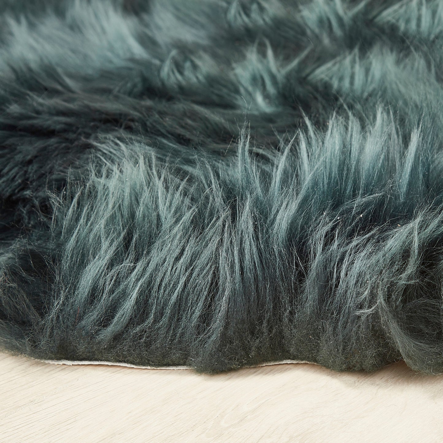 Genuine Sheepskin Animal Fur Soft Wool Shaggy Adobe Forest Green Rug