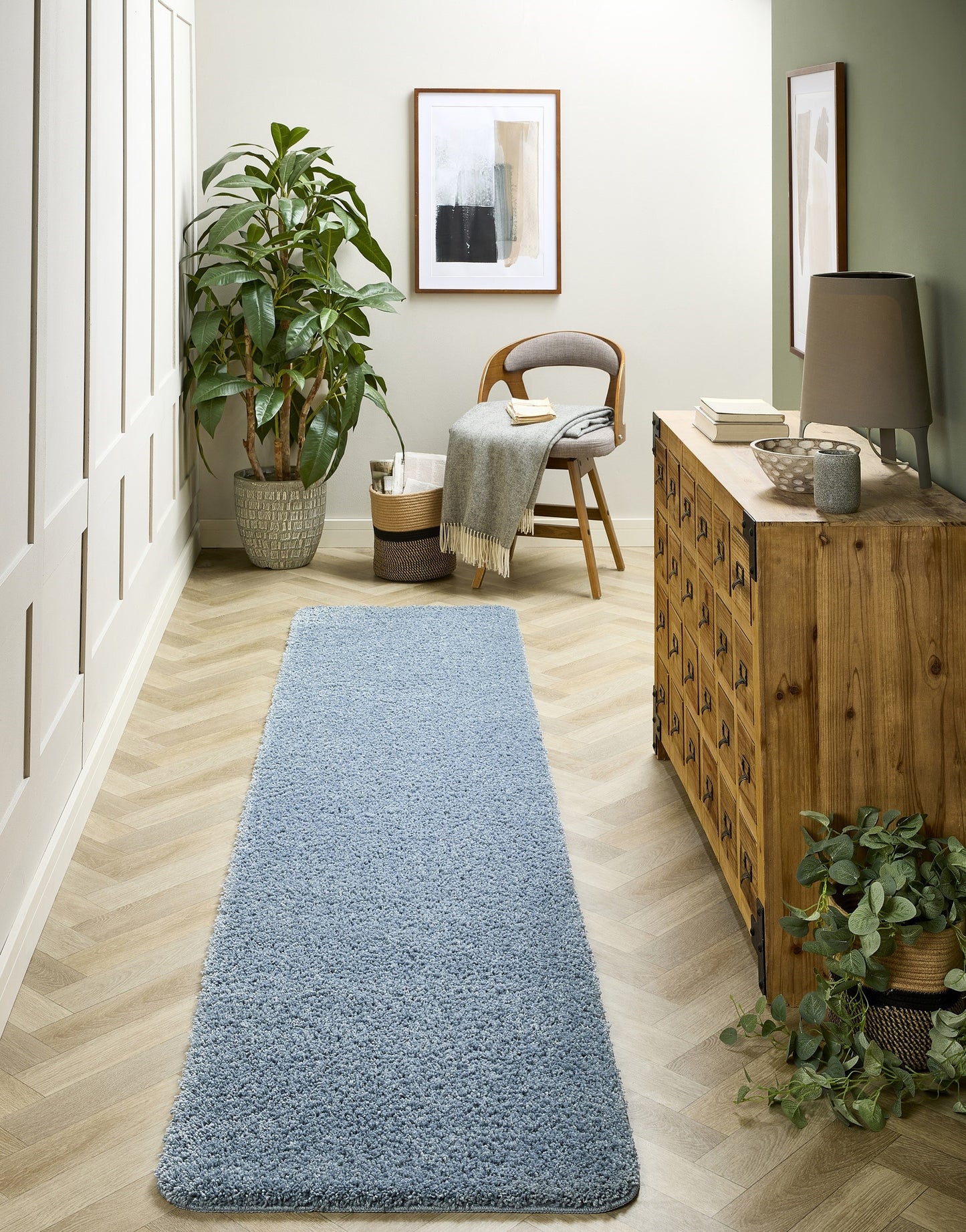 My Washable Shaggy Non-Slip Rug in Denim Blue