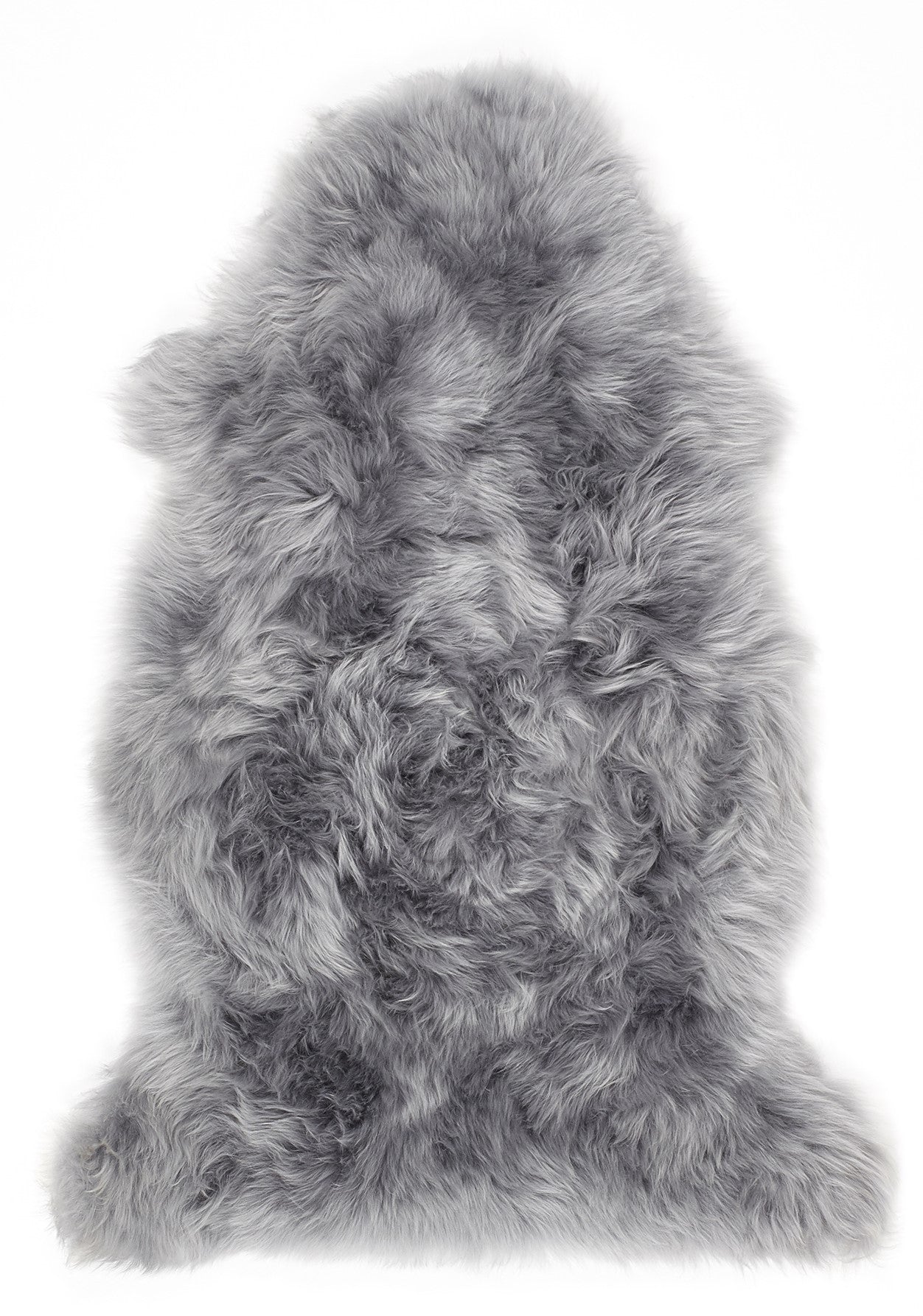 Genuine Sheepskin Animal Fur Soft Wool Shaggy Grey Rug