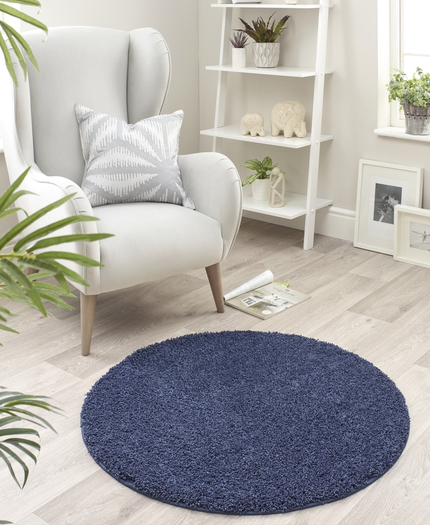 My Washable Shaggy Non-Slip Rug in Midnight Blue