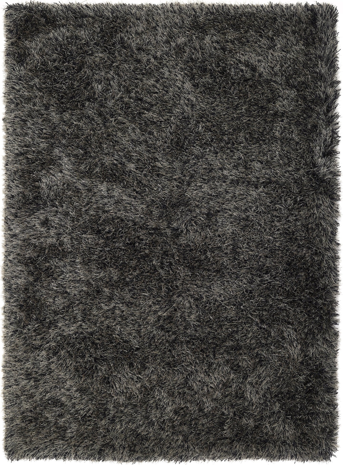 Ritzy Plain Shaggy Soft Fluffy Silky High Pile Charcoal Grey Rug