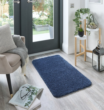My Washable Shaggy Non-Slip Rug in Midnight Blue