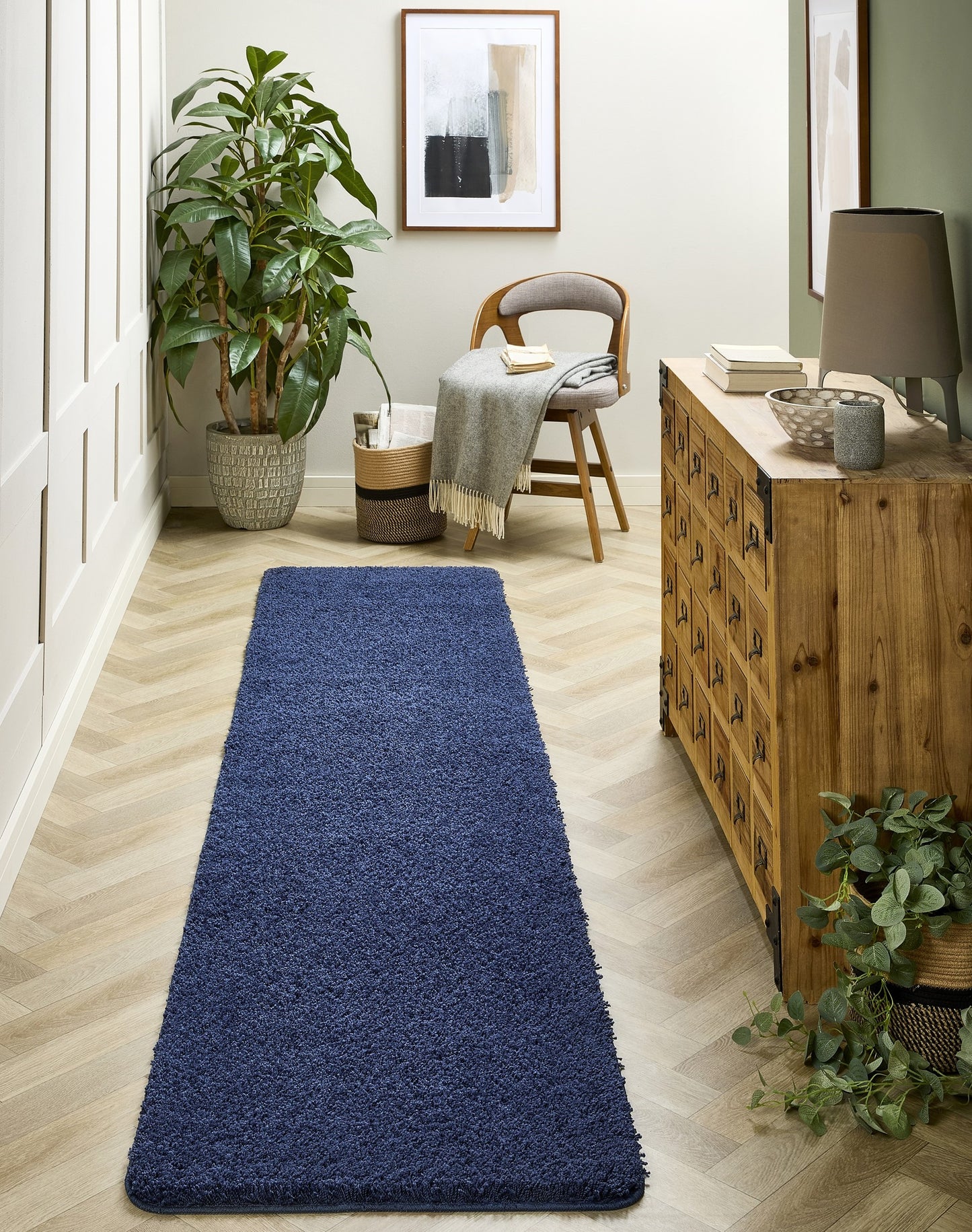 My Washable Shaggy Non-Slip Rug in Midnight Blue
