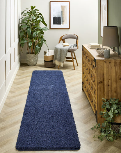 My Washable Shaggy Non-Slip Rug in Midnight Blue