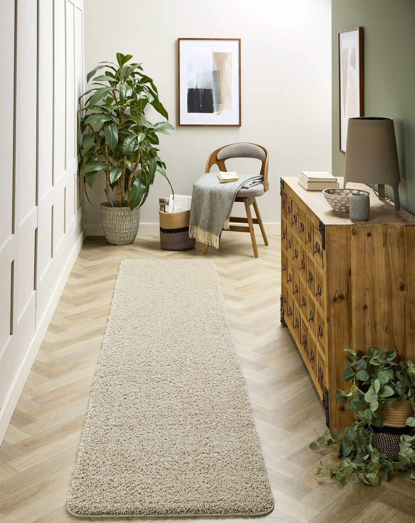 My Washable Shaggy Non-Slip Rug in Stone
