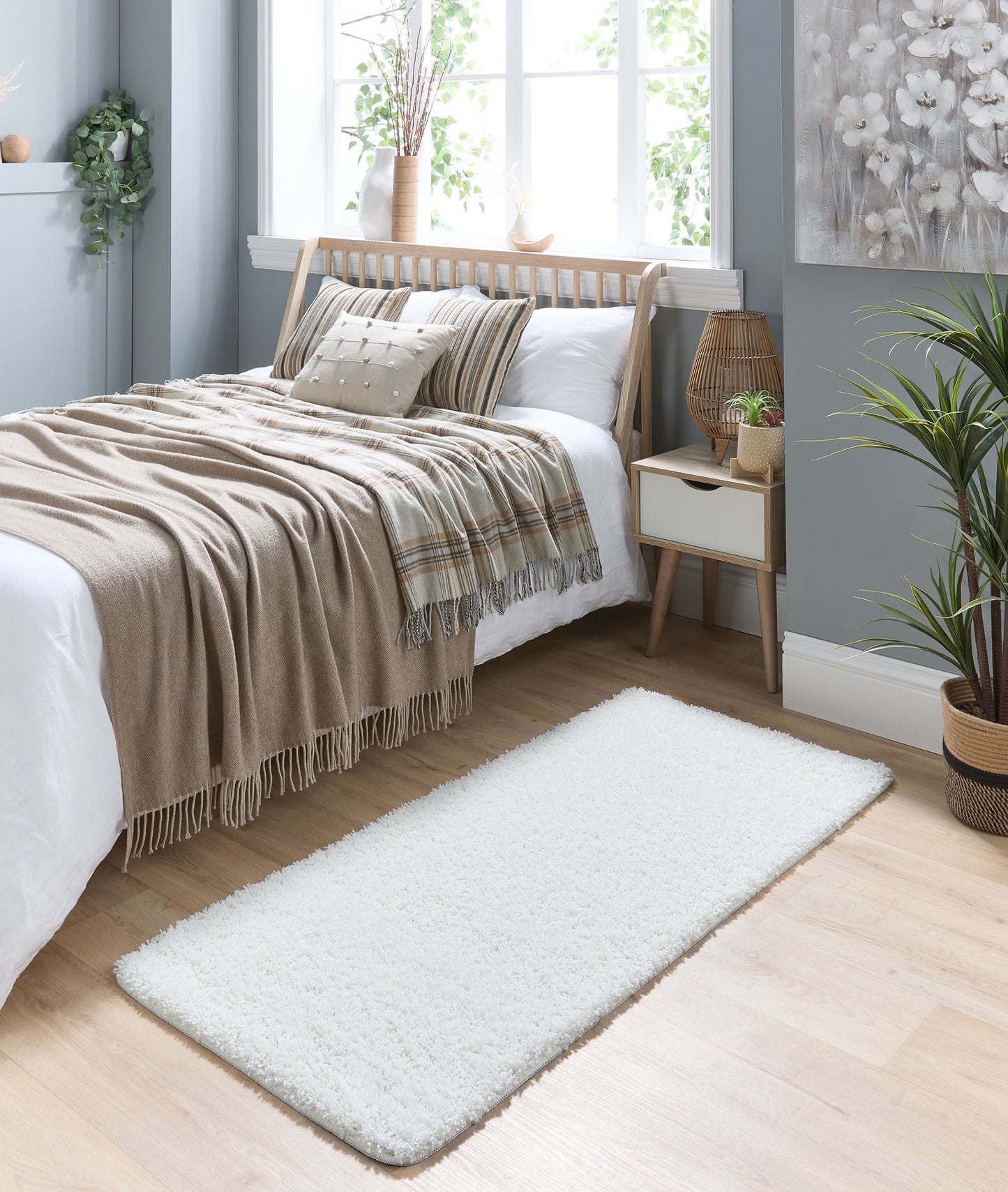 My Washable Shaggy Non-Slip Rug in Ivory