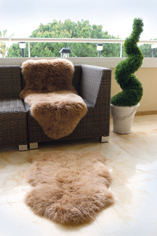 Genuine Sheepskin Animal Fur Soft Wool Shaggy Mink Rug