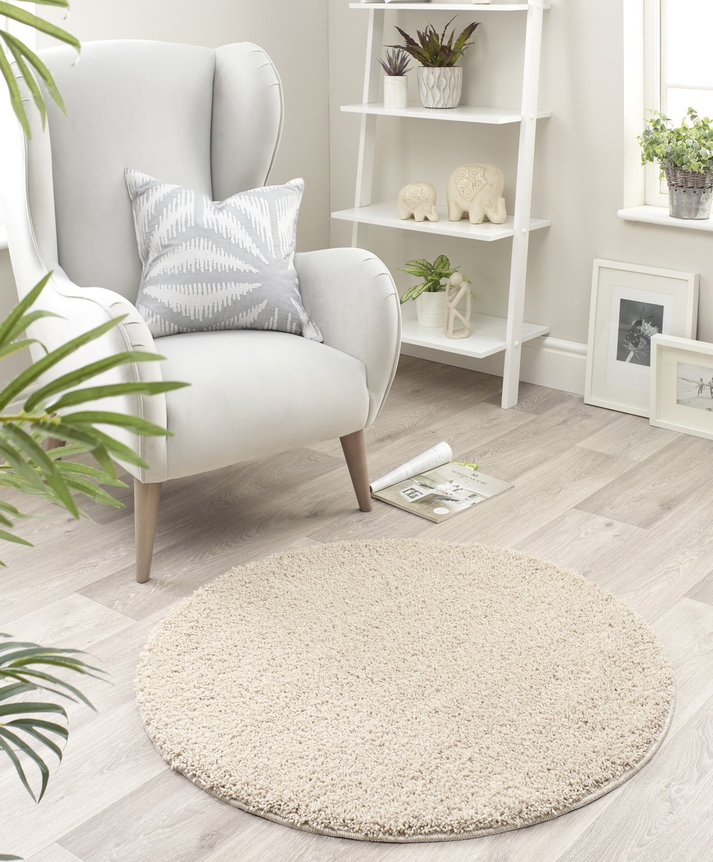 My Washable Shaggy Non-Slip Rug in Stone