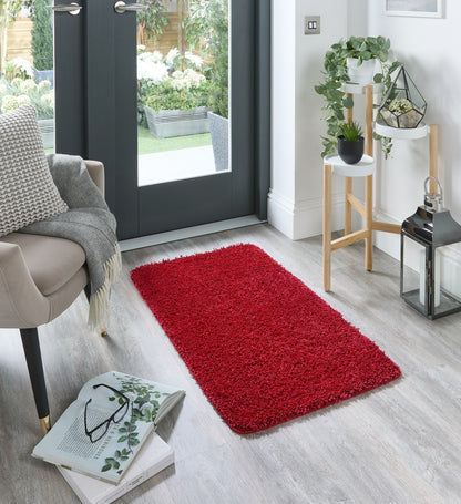 My Washable Shaggy Non-Slip Rug in Red
