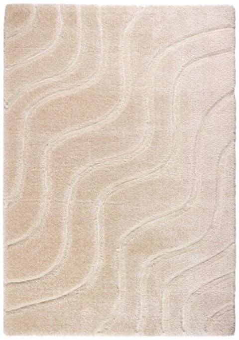 Modern Waves Carved Shaggy Rug for Luxury Homes Living Room Bedroom Carpet Fluffy Silky Super Soft Plush Plain Rug