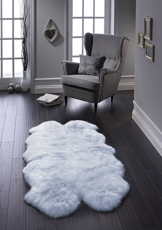 Genuine Sheepskin Animal Fur Soft Wool Shaggy Duck Egg Rug
