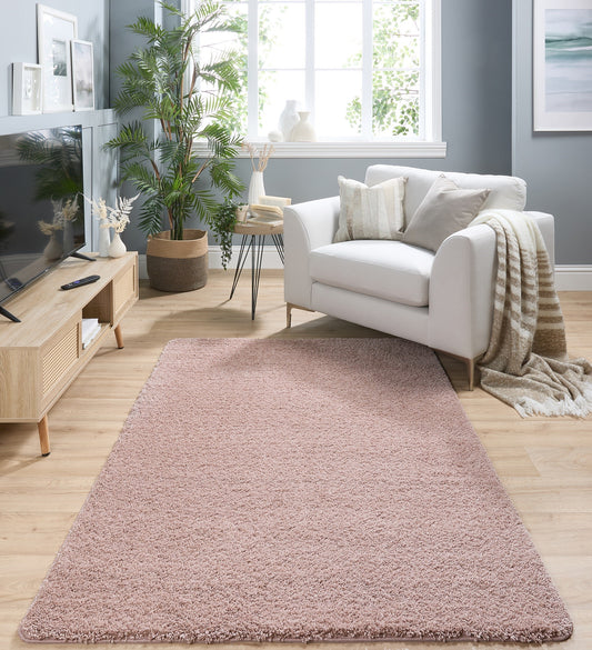 My Washable Shaggy Non-Slip Rug in Nude Pink
