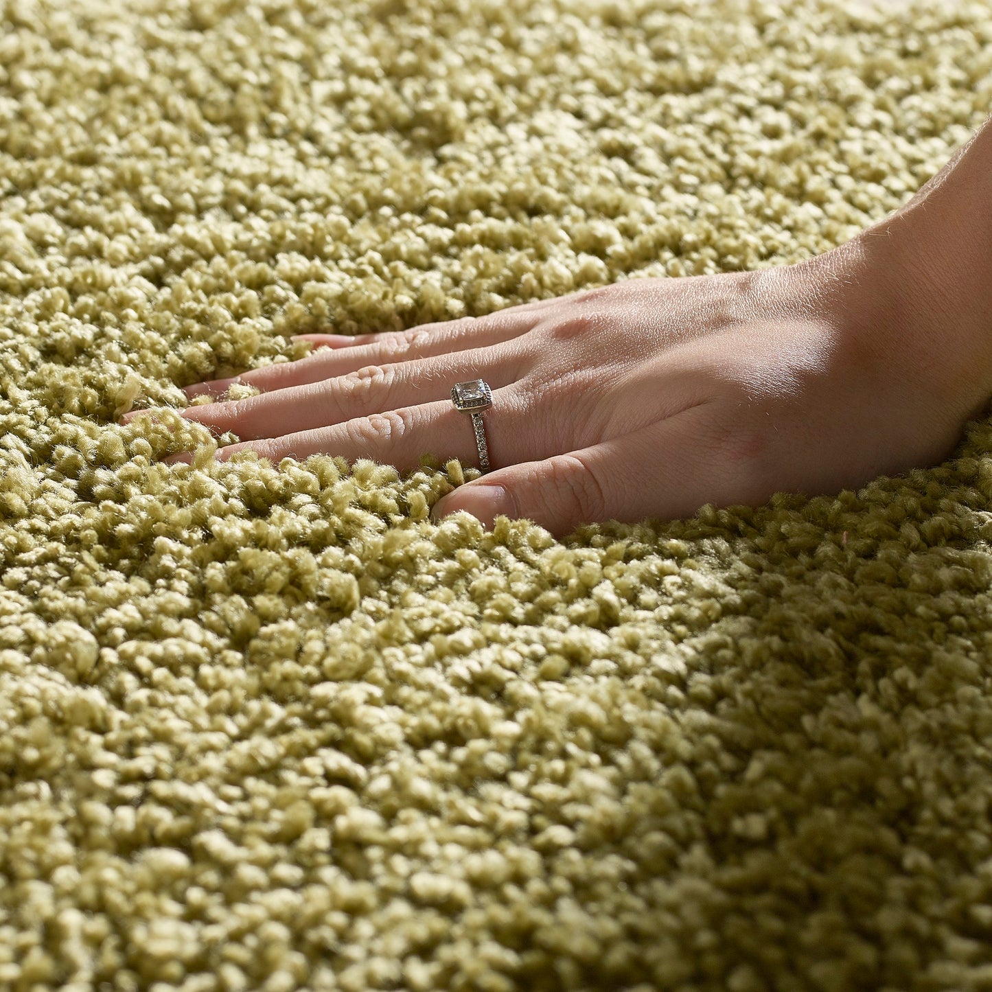 My Washable Shaggy Non-Slip Rug in Olive Green