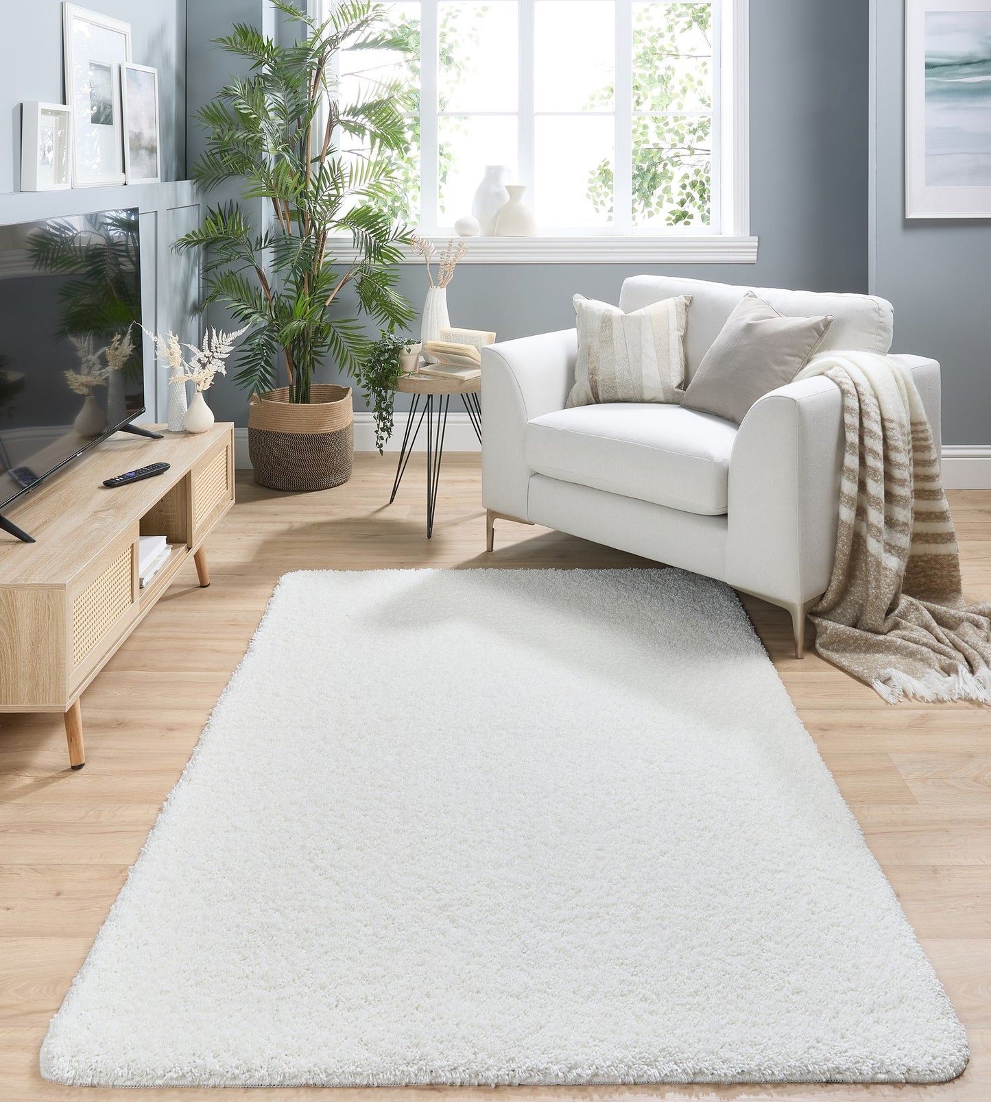 My Washable Shaggy Non-Slip Rug in Ivory