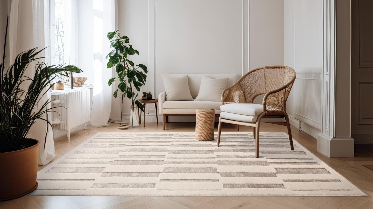 Valley Path Geometric 3D Rug Area Rug for Living Room Bedroom Luxury Lounge Velvety Soft Scandinavian Rug