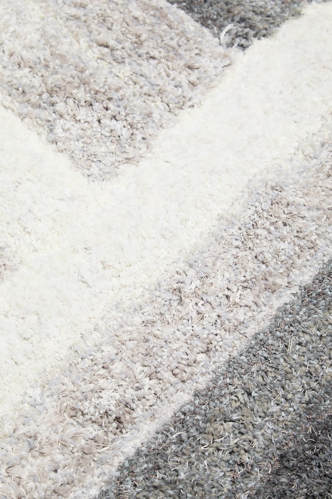 Shaggy Rug for Living Room Bedroom Dining Room Carpet Soft Plush Fluffy Silky Area Floor Trellis Pattern 3D Shaggy Rug in Large Size 160x230 cm (5'3"x7'7")