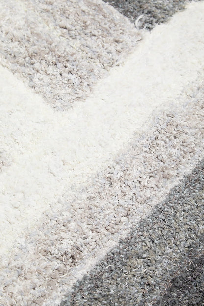 Shaggy Rug for Living Room Bedroom Dining Room Carpet Soft Plush Fluffy Silky Area Floor Trellis Pattern 3D Shaggy Rug in Large Size 160x230 cm (5'3"x7'7")