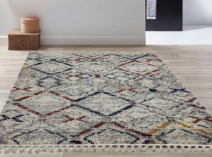 Cyrus CY10 Nomadic Moroccan Berber Style Fringed Rug in 80x150cm (2'6"x5'0")