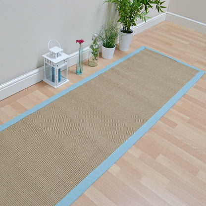 Sisal Rug Natural Weaves Anti-Slip Flatweave Cotton Bordered Living Room, Kitchen, Bedroom Hallway Rug