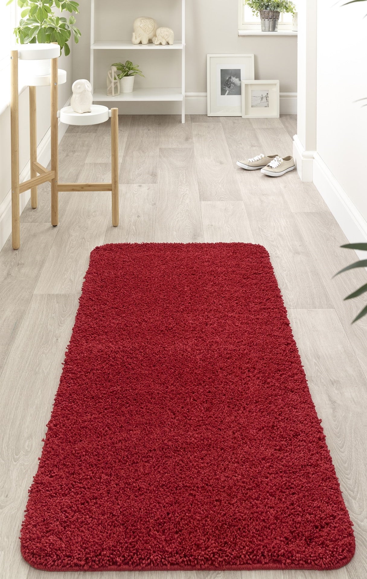 My Washable Shaggy Non-Slip Rug in Red
