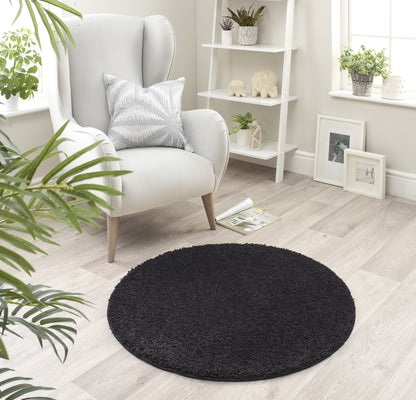 My Washable Shaggy Non-Slip Rug in Black