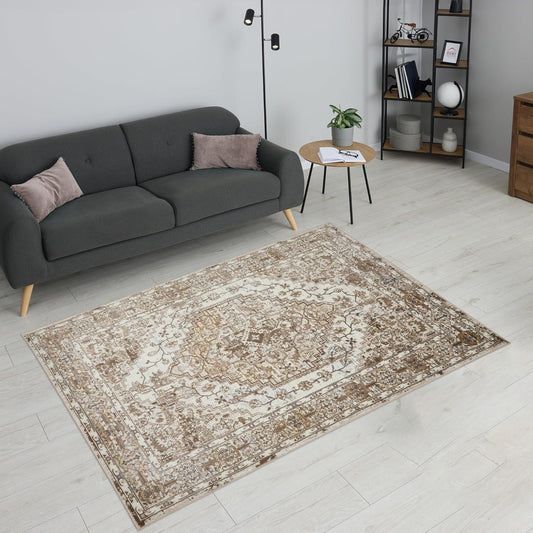Medallion Cream 552AG Runner – Classic Vintage Elegance for Your Hallway