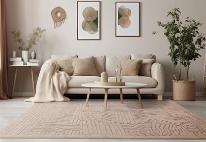 Valley Path Geometric 3D Rug Area Rug for Living Room Bedroom Luxury Lounge Velvety Soft Scandinavian Rug