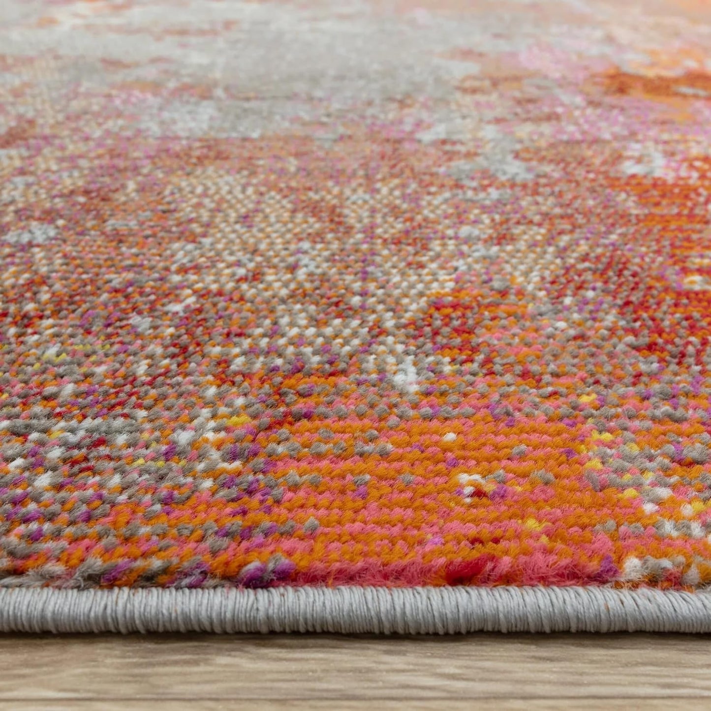 Colores Cloud Magma CO12 Rug – Abstract Flatweave Carpet in Orange & Red