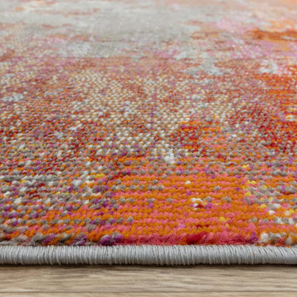 Colores Cloud Magma CO12 Rug – Abstract Flatweave Carpet in Orange & Red