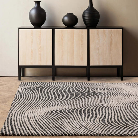 Contemporary Rug for Living Room Bedroom Lounge Dining Room Carpet Abstract Artistic Retro Modern Design Super Soft Area Rug