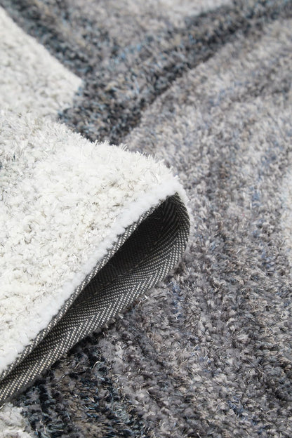Shaggy Rug for Living Room Bedroom Dining Room Carpet Soft Plush Fluffy Silky Area Floor Trellis Pattern 3D Shaggy Rug in Large Size 160x230 cm (5'3"x7'7")
