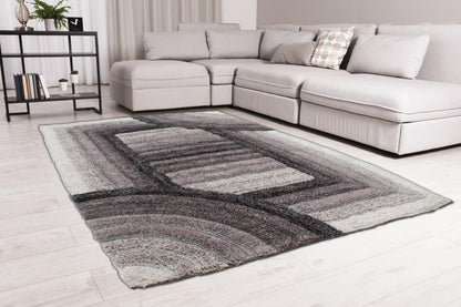 Shaggy Rug for Living Room Bedroom Dining Room Carpet Soft Plush Fluffy Silky Area Floor Trellis Pattern 3D Shaggy Rug in Large Size 160x230 cm (5'3"x7'7")