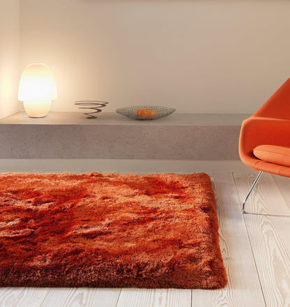 Plush Shaggy Rug for Living Room Bedroom High Pile Thick Fluffy Hand Made Anti-Shed Silky Shimmer Shiny Plain Deep Pile Rug
