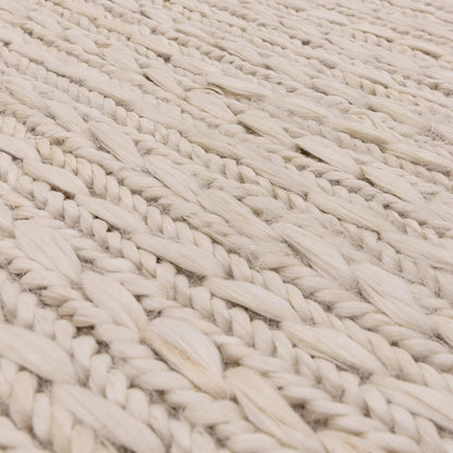 Hand Woven Braided Jute Rug for Living Room Bedroom Dining Room Lounge Flatweave Modern Plain Carpet Oakley Natural Rug