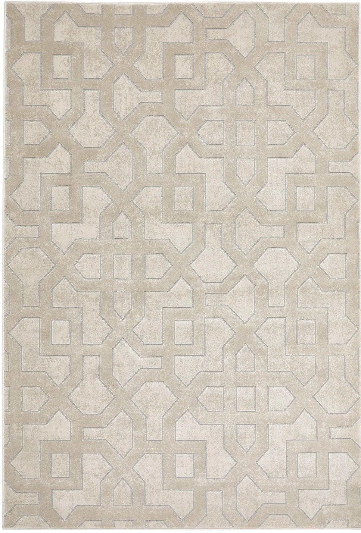 Avanti Luxury Silky Rug Moroccan Geometric Tile Pattern Rugs