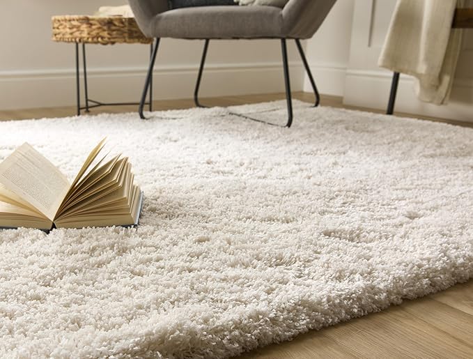 Hadley Cream Shaggy Rug – Ultra Soft High Pile Carpet