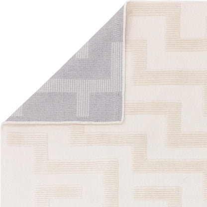 Cove Ivory Washable Rug – Soft Abstract Short Pile Carpet