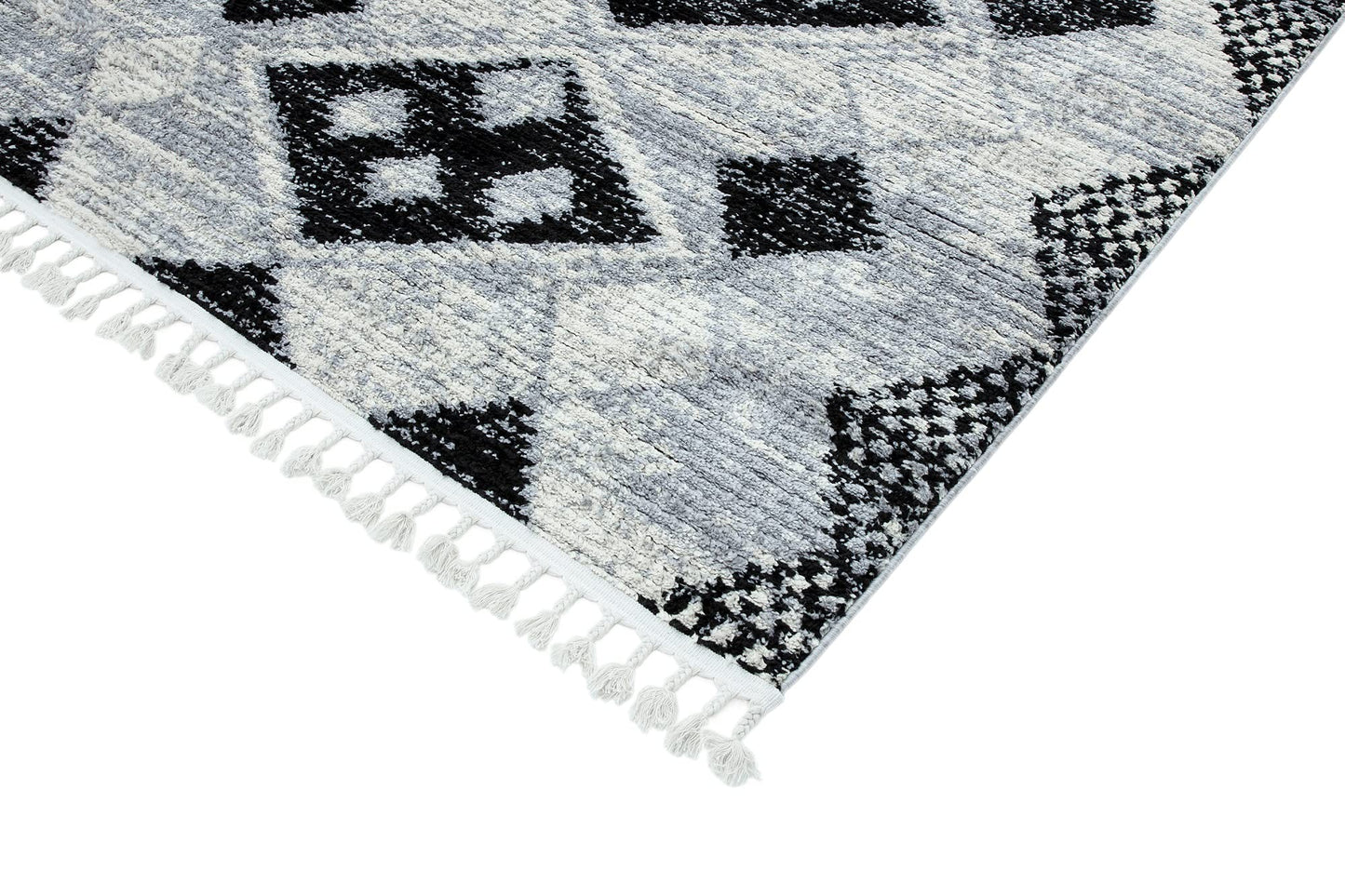 Cyrus CY07 Nomadic Moroccan Berber Kilim Style Fringed Rug