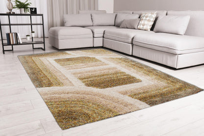 Shaggy Rug for Living Room Bedroom Dining Room Carpet Soft Plush Fluffy Silky Area Floor Trellis Pattern 3D Shaggy Rug in Large Size 160x230 cm (5'3"x7'7")