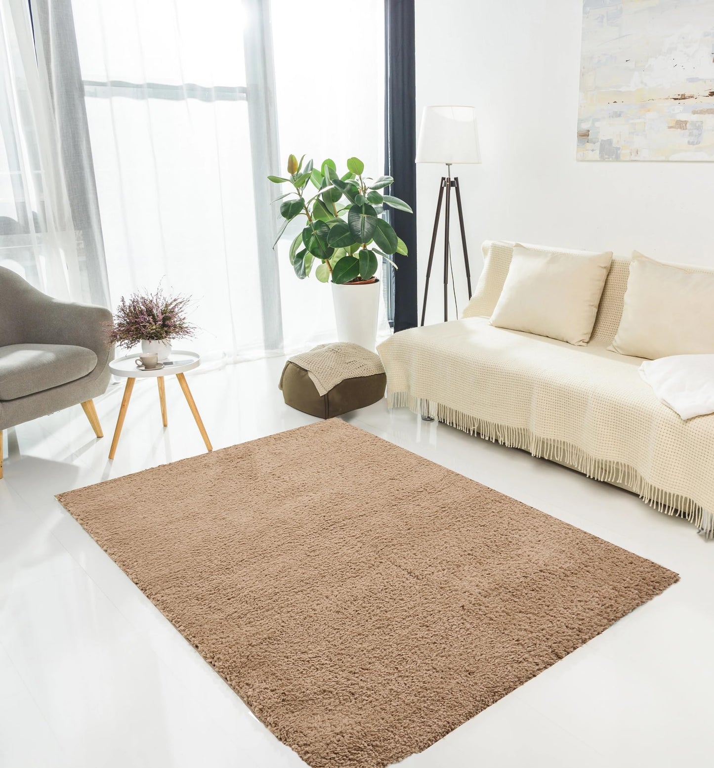 Super Comfy Teddy Shaggy Rug for Living Room Bedroom Soft Plush Area Rug