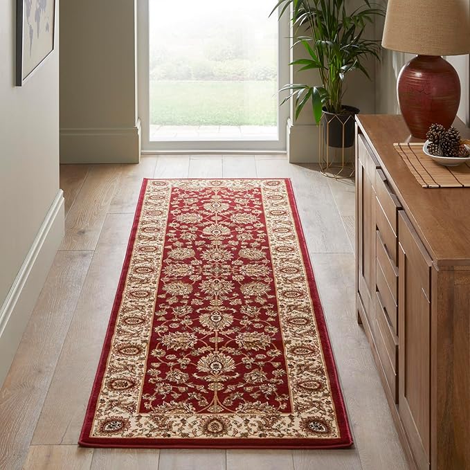 Traditional Rug Bordered Classic Grand Heritage GH102 Million Point Detail Rug – Red
