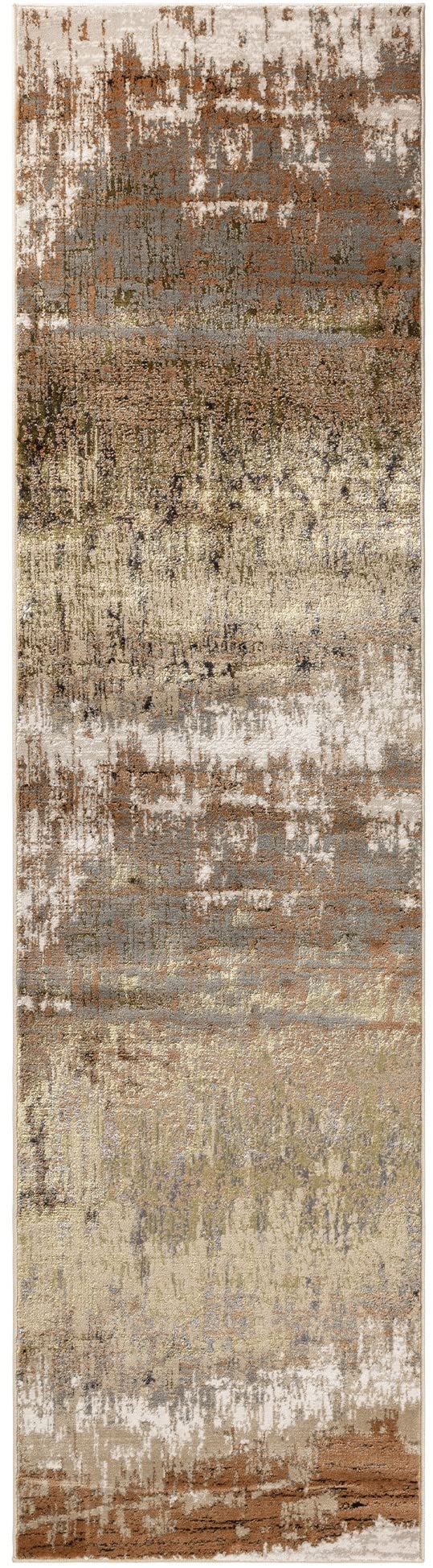 Aurora AU01 Dune Rug for Living Room Bedroom Modern Abstract Silky High Shine Yellow Gold Rug