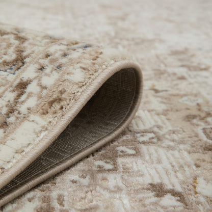 Bordered Cream Beige 550AC Runner – Traditional Vintage Non-Slip Hallway Carpet (66 x 230 cm & 80 x 300 cm)