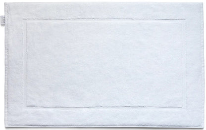 Hug Rug Bamboo Border Bath Mat Shower for Hotel and Bathroom White Towel Mat in 50 x80 cm
