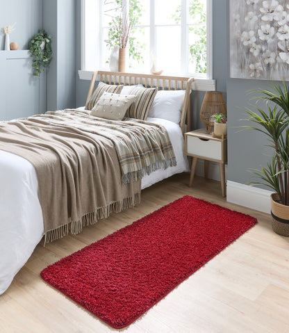 My Washable Shaggy Non-Slip Rug in Red