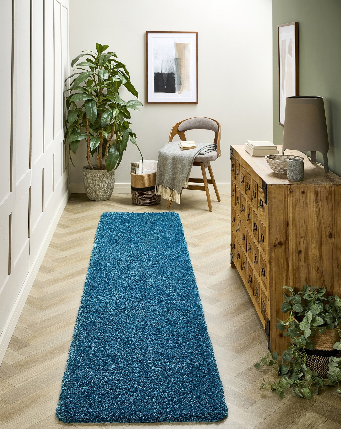 My Washable Shaggy Non-Slip Rug in Teal Blue