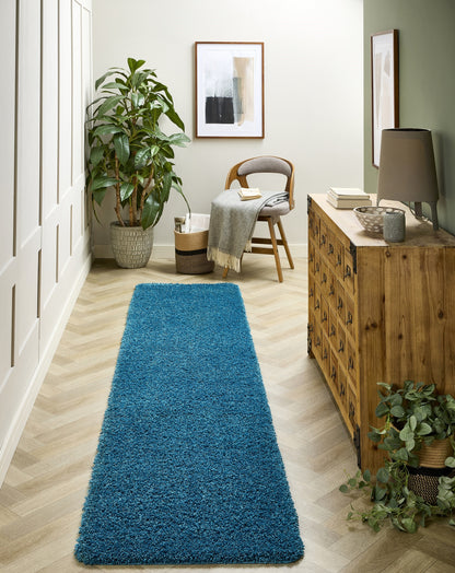 My Washable Shaggy Non-Slip Rug in Teal Blue