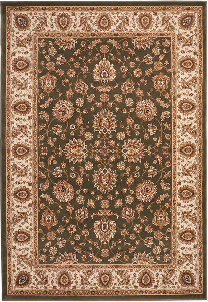 Traditional Rug Bordered Classic Grand Heritage GH102 Million Point Detail Rug – Green